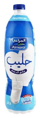 حليب المراعى 1.5لتر خالى الدسم  بلاستيك